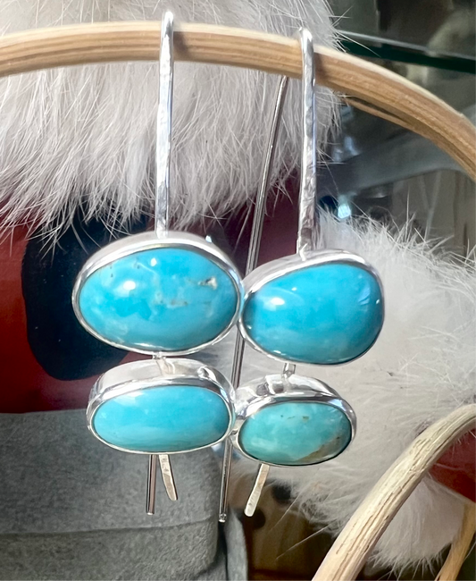 Two Stone Kingman Earrings