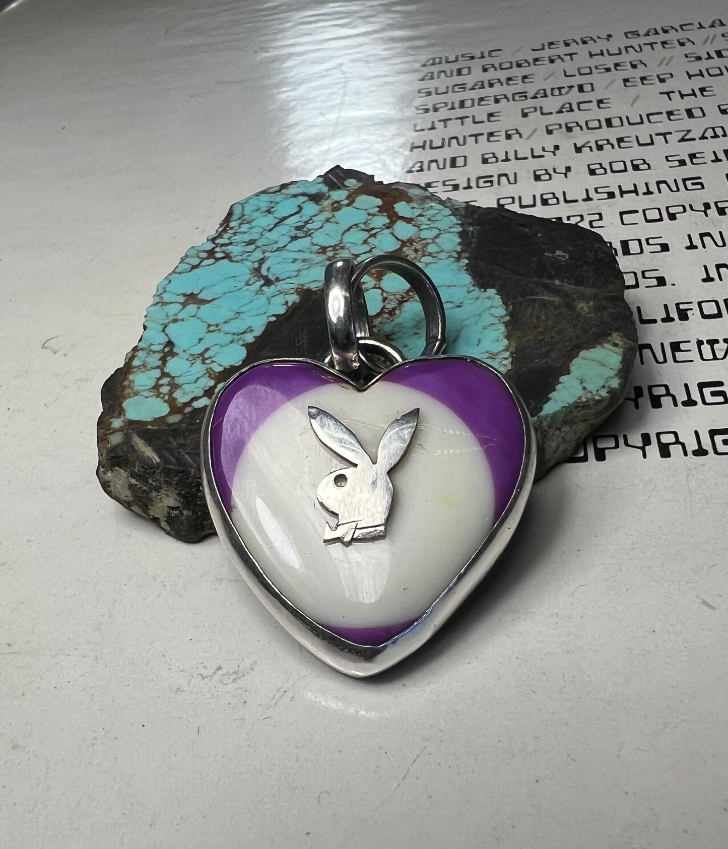 Playboy Upcycled Purple Pool Ball Pendant